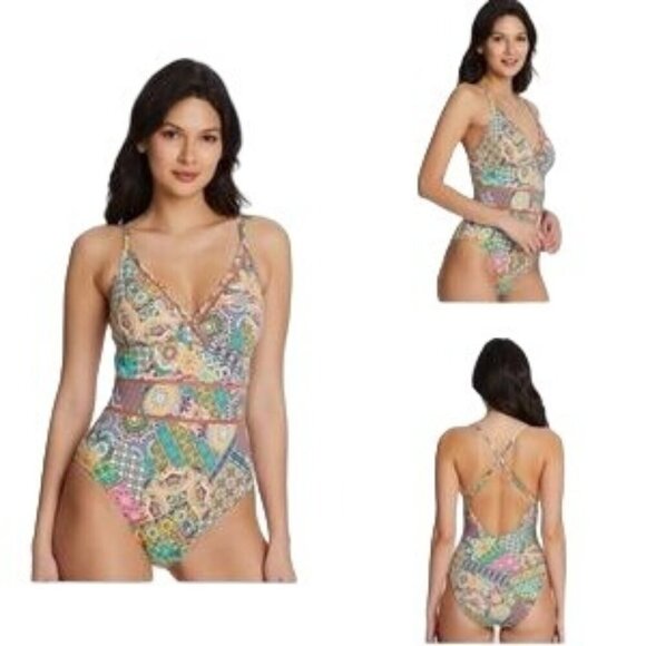 Bleu by Rod Beattie Womens 4 Seriously Sunny Wire Free One Piece Swimsuit - Picture 2 of 13